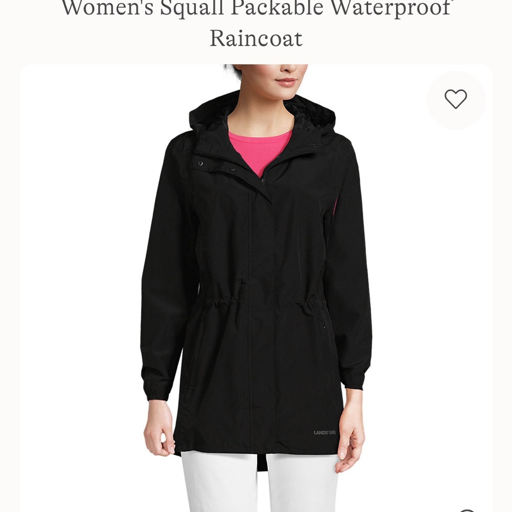 Lands End Womens Squall Packable Raincoat - Tall